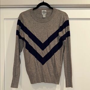 MADELEINE THOMPSON X AQUA Gray and Navy Sweater